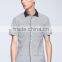 new design contrast fabric made to measure cotton slim men shirt BSZ0081