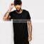 Mens black blank t shirt wholesale long t shirt blank