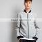 MGOO Men Custom Cotton Zip Up Coat Robbing Collar Tailored Jersey Bomber Jacket Grey Baseball Clothings