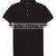 high quality custom cotton slim fit plain black polo shirts