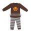 Wholesale Sleepwear Stripe Kids Cotton Pumpkin Applique Toddler Children Halloween Pajamas