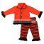 Children Pyjamas 100% Cotton Toddler Girls Ruffle Stripe Kids Halloween Pajamas