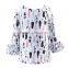 2017 Boutique Summer Fall 3/4 Sleeve Icing Clothes New Print Icing t Shirt Adorable Cotton Wholesale Girls Ruffle Raglan