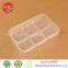 food grade plastic cooked food tray with dividers