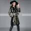 B40992A 2017 autumn new design women long embroidery coat wool coat