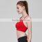 Wholesale Red Crop Top Strappy Back Athletic Fitness Sports Yoga Bras