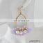4 Tassels & 3 Pearl Anitc Gold Iron Wire Hoop Earrings