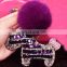 Lovely Genuine Rabbit Fur Ball Car Keychain Handbag Charm Key Ring