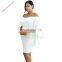 Fashion Women off Shoulder Plus Size Bodycon Bell Sleeve Dress