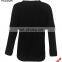 Women Factory OEM Black Crew Neck Chunky Pullover Sweater