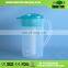 Bpa Free Colorful Plastic Cold Water Kettle Jugs With Meansure Scale Line And Lid