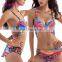 Wholesale Young Girls Beachwear 2 Piece Bathing Leopard Suit Swimsuit