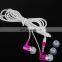 Glowing earphone, flashing stereo headset, shiny lighting flash headphone for phones