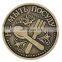 personalized embossed INFO coins with brass material