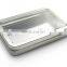 rectangular metal locket jewelry gift tin box with clear pvc window