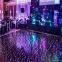 White Starlit Dance Floor with LED Curtain Backdrop for Wedding