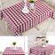 60x126 rectangular polyester checker tablecloth polyester banquet white and red checkered tablecloth
