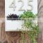 Powder coating white Modern Planter with House Number