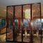 JYF0049 Stainless Steel Oriental Metal Wall Decor Residential Folding Screen Room Divider Laser Cut Partition