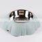 Easy to clean non-slip petal shape pet dog bowl food stainless steel wholesale