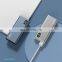 Small Hand Size Luxury Lightning Micro Type C Input 2 USB Output Metal Portable Power Bank 10000mAh with Digital Display