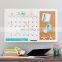 Glass Dry Erase Planner and Office Desk Frameless Tempered Dry Erase Calendar Glass White Board