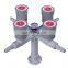 Quadruple lab Gas Fittings(with Pressure Gauge)