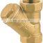 J606 Forged brass valve plumbing strainer for pipe, hydraulic brass y fitting y filter check valve