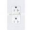 TOPELE 20Amp GFCI Outlet, Indicator with LED Light, Nylon Wall Plate and Screws Included  wall electric sockplastic Socket shell
