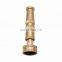 Solid brass variable flow controls hose nozzle