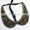 0518L Hot sale Fashion Handmade blouse collar neck designs, U-neckline beaded collar neck designs,collar neck rhinestone designs