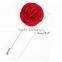 Lapel Flower Daisy Handmade Boutonniere Stick Brooch Pin Men's Accessories