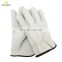 Work Gloves Deerskin Leather Security Protection Safety Garden Driver Workers Warm Sports White Leather Gloves