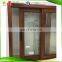 walnut wood grain finish sliding aluminum window