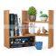 Bamboo Desk Storage Organizer Adjustable Desktop Display Shelf Rack Multipurpose Bookshelf for Office Kitchen