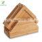 Bamboo Wooden Charcuterie and Meat Serving Boards 4 Connecting Coaster Plates Platter Cheese Board with Display Stand