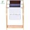3 Tier Freestanding Beach Towel & Poolside Rack with Bottom Storage Shelf Bamboo Towel Rack Holder Organizer for Bath