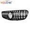AMG GT R style front grille mesh hood for Mercedes Benz GLC class W253 X253 2016-2019  W253 ABS grill