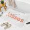 Good quality promotional anti slip custom design microfiber bath mat with words