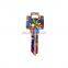 Wholesale key blanks Customized Colorful Groovy Cabinet Keys Padlock Door Blank Keys