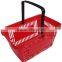 PL005 Clothes Shopping Basket with Wheels Plastic Handle Plastic Basket