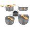 7/9/18PCS Camping Cookware Mess Kit Camping Cooking Set Aluminum Pots and Pans Set with Tableware for Outdoor Backpacking Hiking