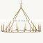Light home decor loft retro industrial iron art loft style 2 tier chandeliers pendant lamps for home