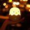 Dropshipping Eggshell chicken emotion Silicone night light LED Charging intelligent induction Children's bedside lamp