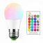 Indoor Decoration Remote Control 5W E27 RGB SMD LED Smart Light Bulbs LED Bulb Light