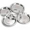 Stainless Steel round food Tray dinner plate with 2 compartment