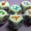 The new style adult game dice set with glowing in the dark effect