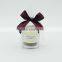 wholesale candle glass jar , glass candle holder with color ribbon