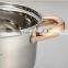 6pcs stainless steel cookware set with golden handle and knob MSF-3176