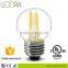 Glass Lamp Body Material 2w 4w 6w dimmable G16.5 Globe LED filament light bulbs